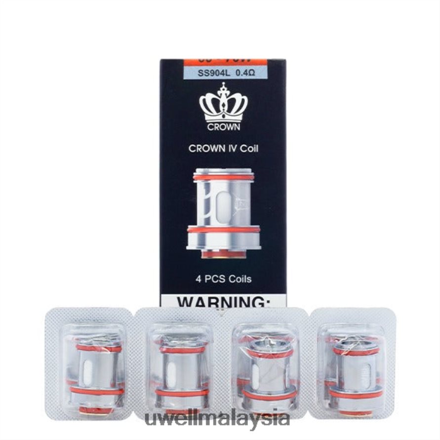 UWELL Kuala Lumpur - X6BB62183 UWELL CROWN 4 gegelung gantian (4 pek) gegelung dwi 0.4ohm