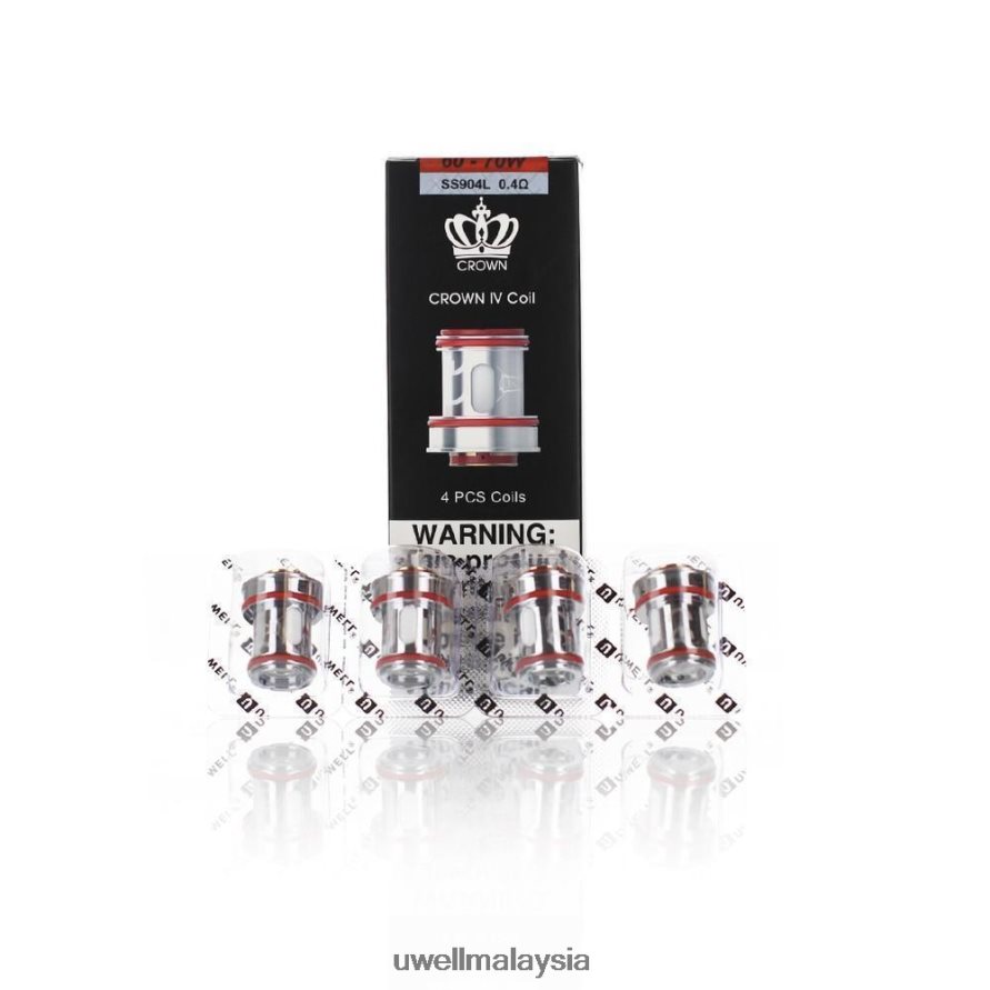 UWELL Kuala Lumpur - X6BB62183 UWELL CROWN 4 gegelung gantian (4 pek) gegelung dwi 0.4ohm