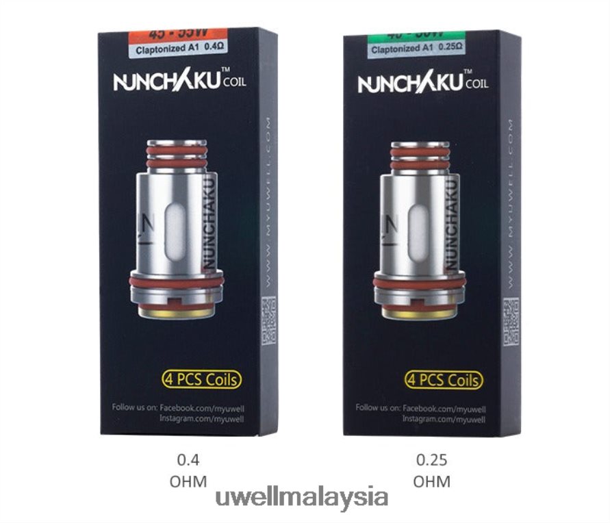 UWELL Malaysia - X6BB62261 UWELL NUNCHAKU gegelung (4 pek) 0.25ohm