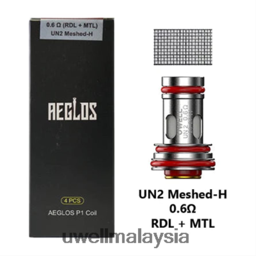 UWELL Online Shop - X6BB62270 UWELL AEGLOS gegelung | 4-pek p1 un2 berjerat-h 0.6ohm