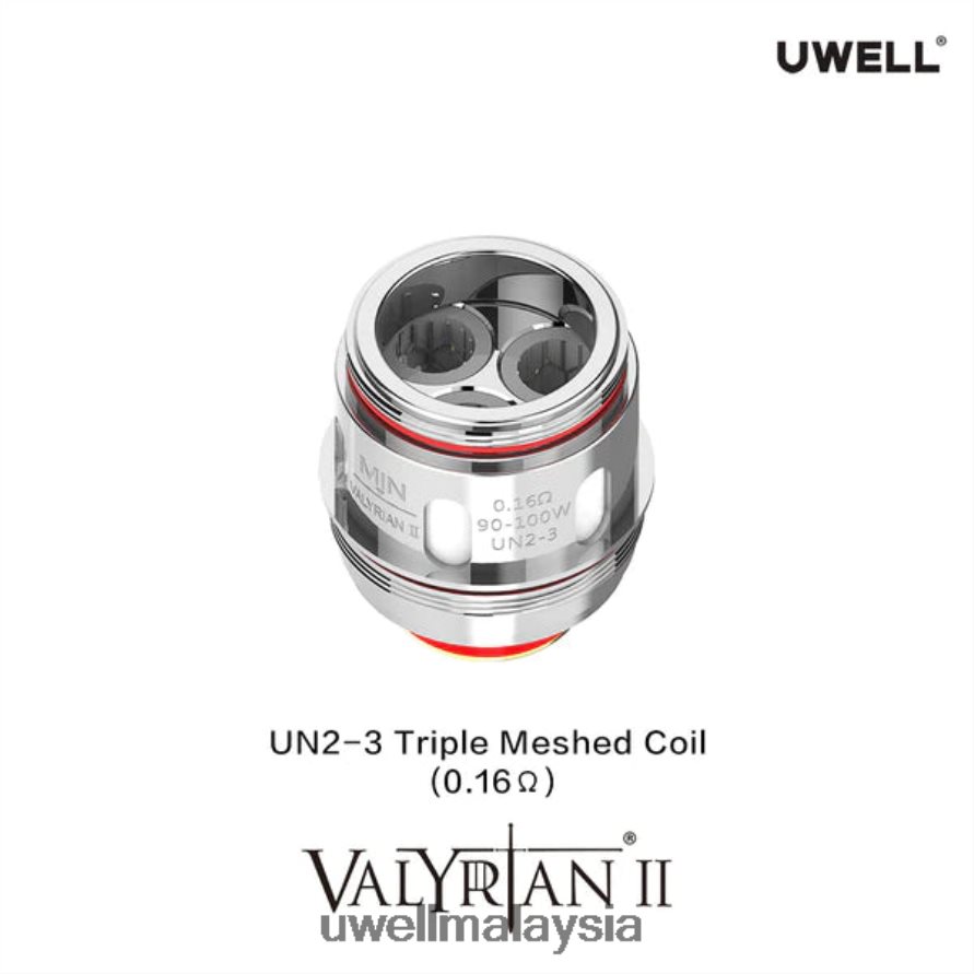 UWELL Online Shop - X6BB6230 UWELL VALYRIAN 2 gegelung gantian (2 pek) un2-3 triple mesh 0.16ohm