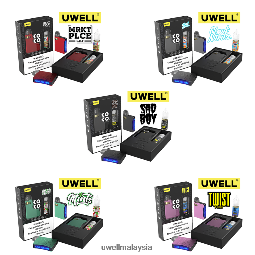 UWELL Review - X6BB62246 UWELL CALIBURN AK3 kit + pod a3s 0.8ohm (x2) + wap ayah 10ml garam 50mg crl: pink/flv: berry medly lemonade